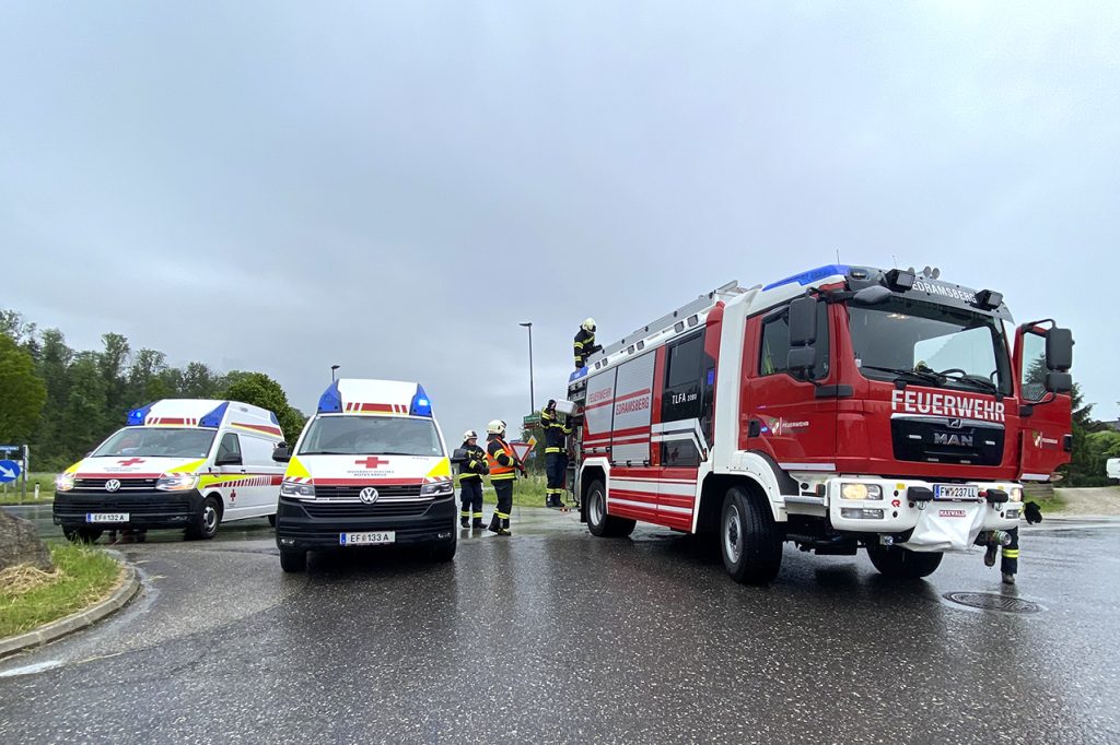 Verkehrsunfall Aufräumarbeiten